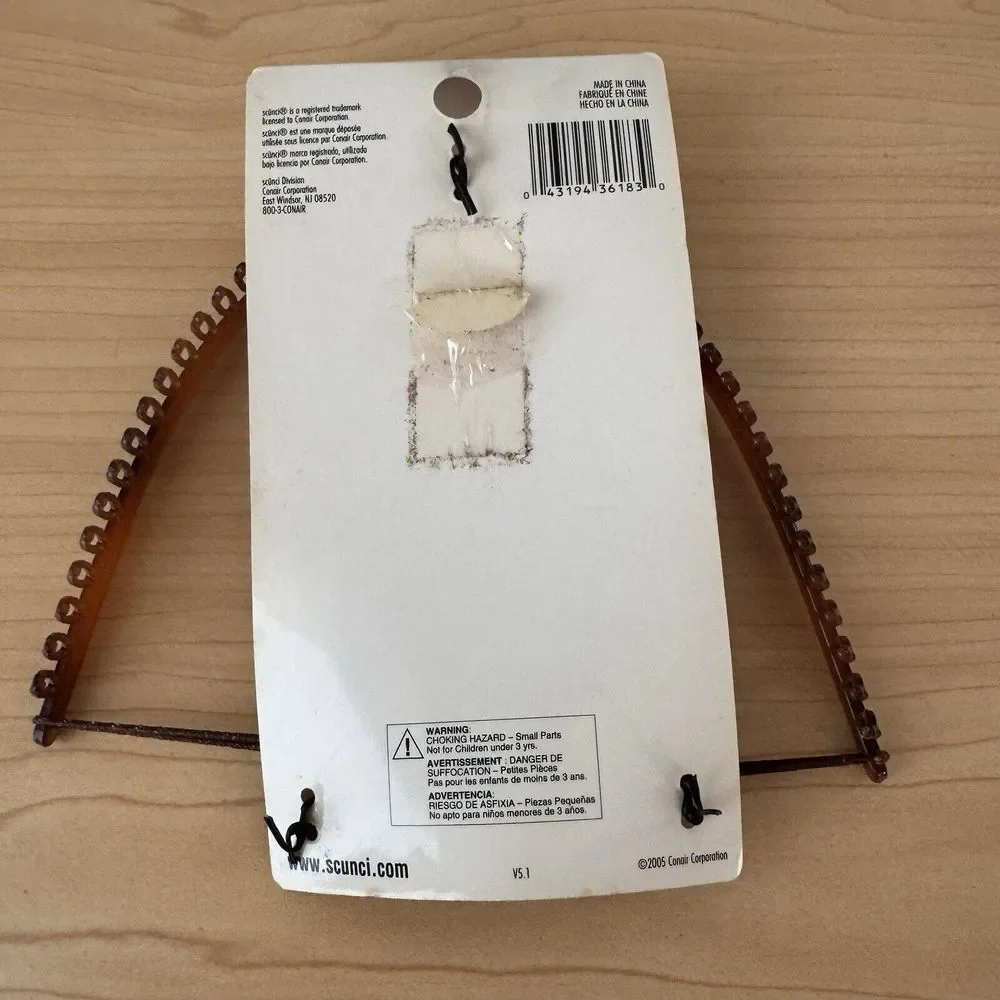 Vtg Y2k Scunci Flexi-Wrap Headband Hair Accessories NOS New On Card Brown‎ Teeth